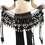 Belly Dance Hip Scarf Sequins and Coins