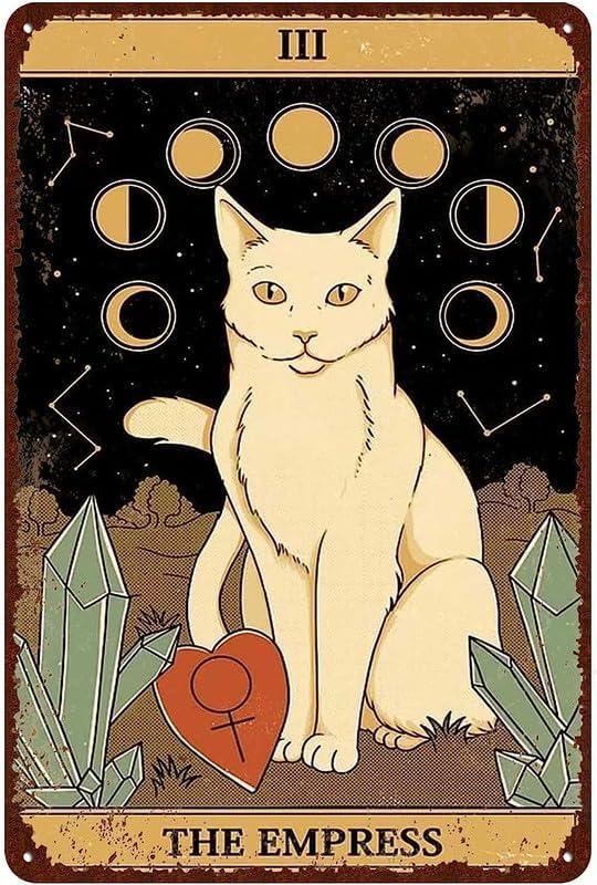Vintage Metal Tarot Card Sign