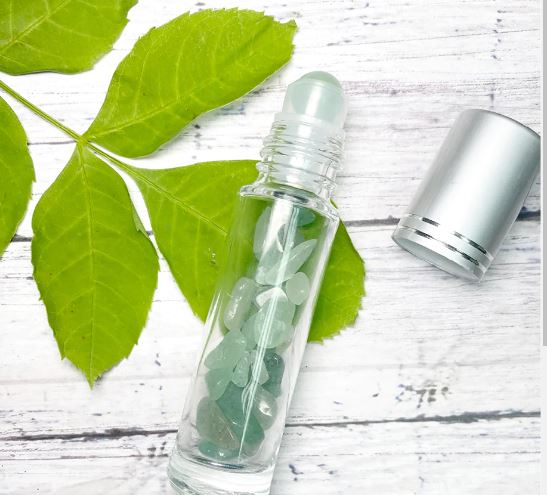 Green Aventurine Crystal Roller Bottle