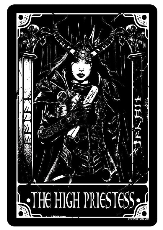 Vintage Metal Tarot Card Sign