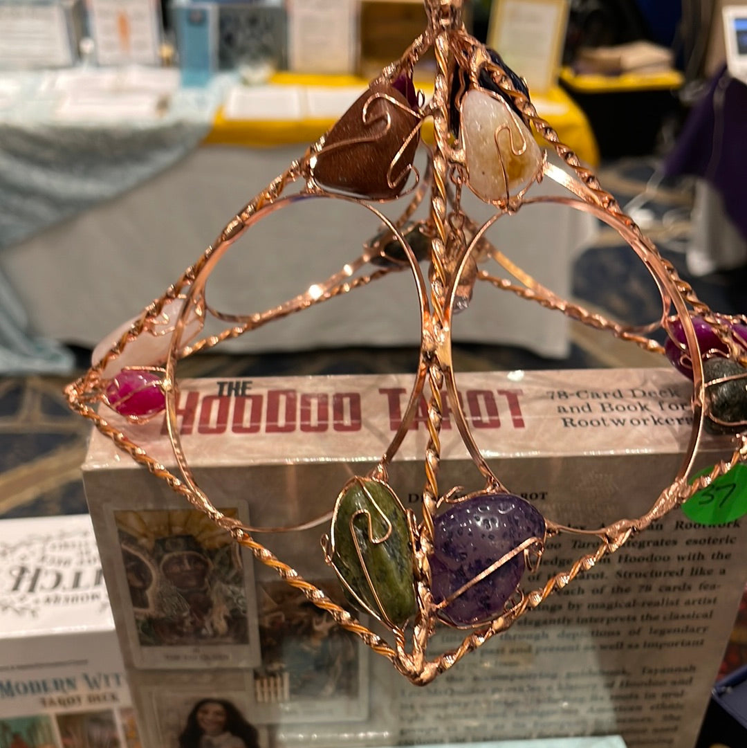 Copper Crystal Pyramid, 5 inches