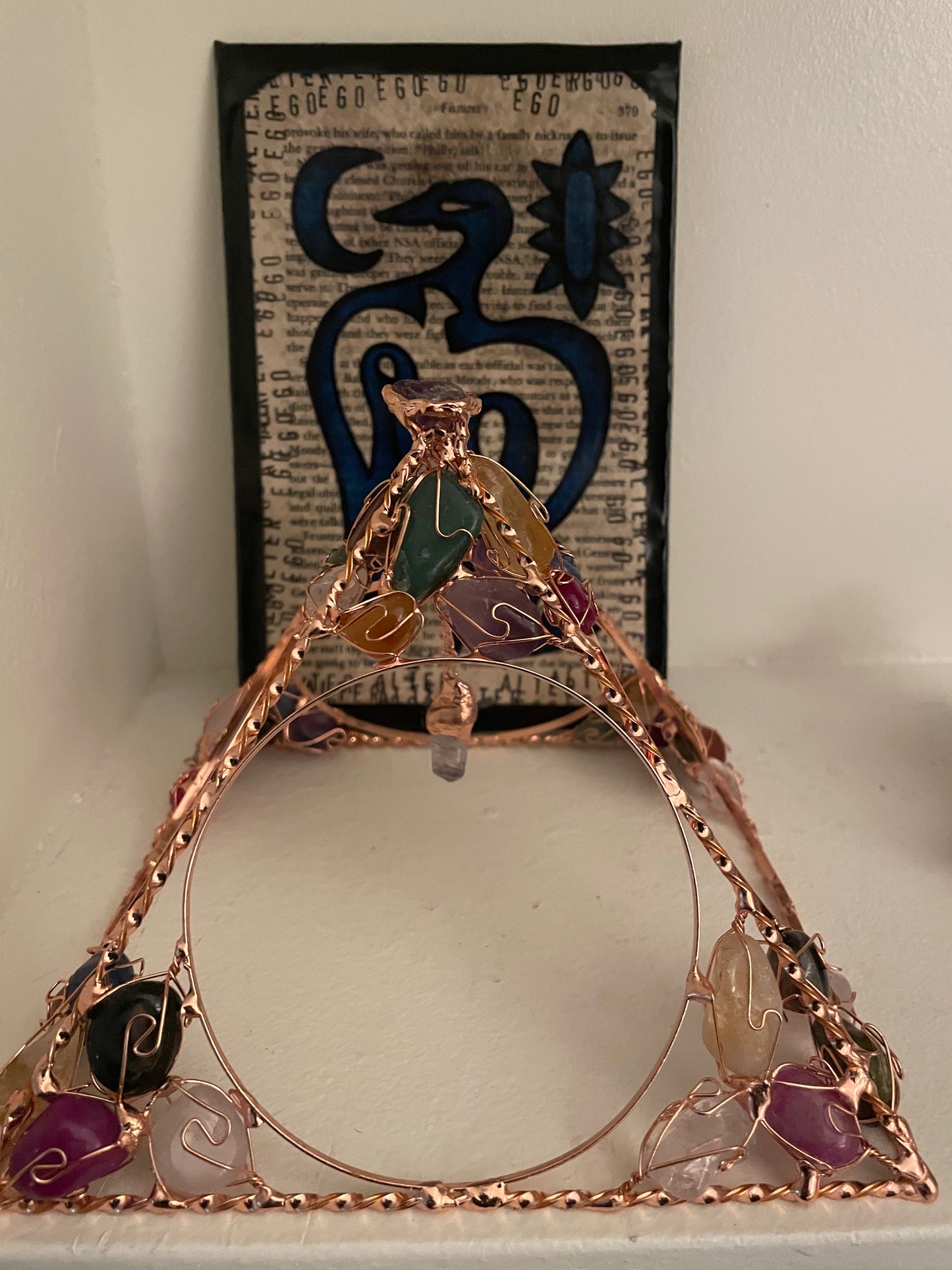 Copper Crystal Pyramid