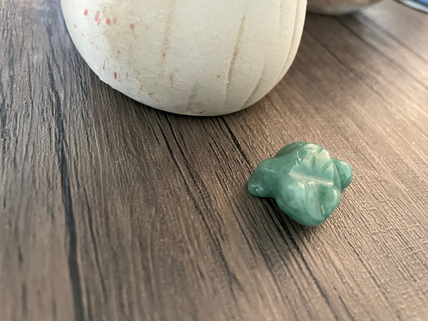 Green Aventurine Frog
