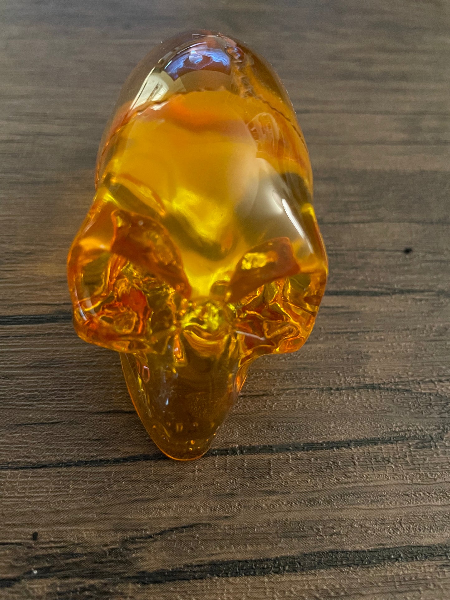 Amber Alien Skull