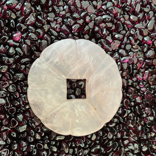 Rose Quartz Carved Pendant