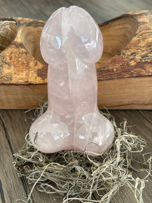 Rose Quartz Carved Phallic