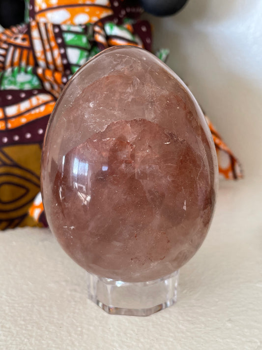 Hematoid Quartz Egg (70 mm)
