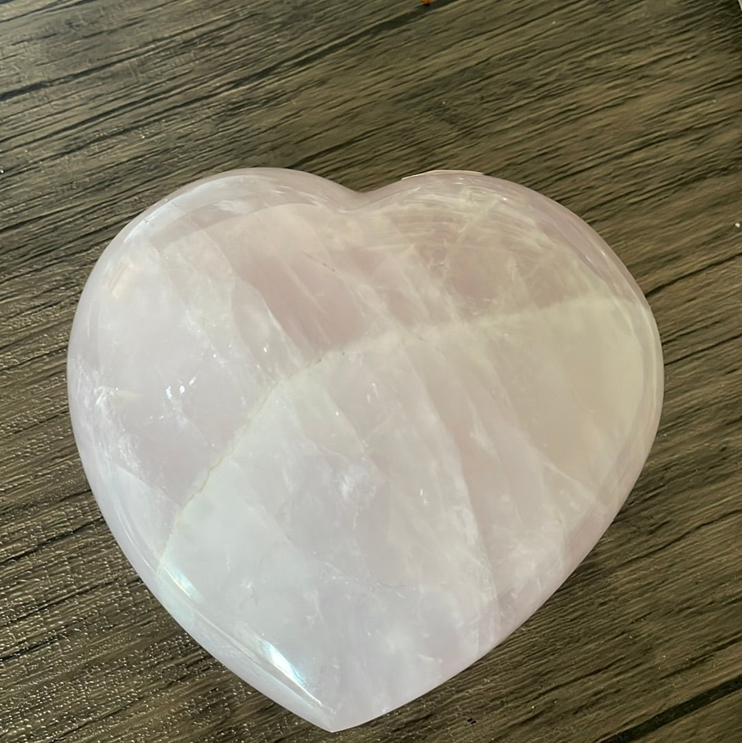 Rose Quartz Heart, 3 1/2 inches