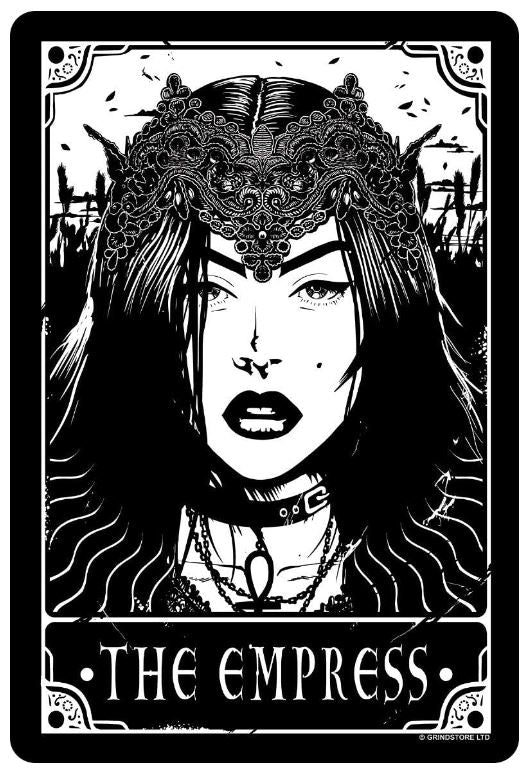 Vintage Metal Tarot Card Sign