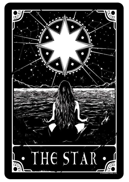Vintage Metal Tarot Card Sign
