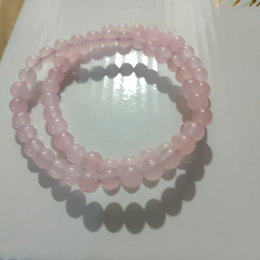 Rose Quartz Crystal Bracelets 6mm
