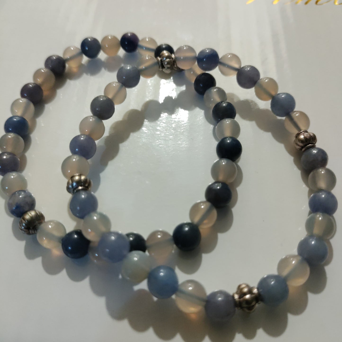 Blue Quartz Crystal Bracelets (6 mm)