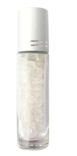 Clear Quartz Crystal Roller Bottle