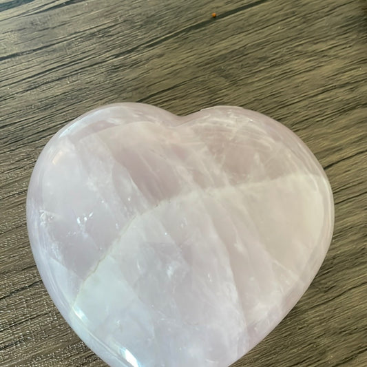 Rose Quartz Heart, 3 1/2 inches