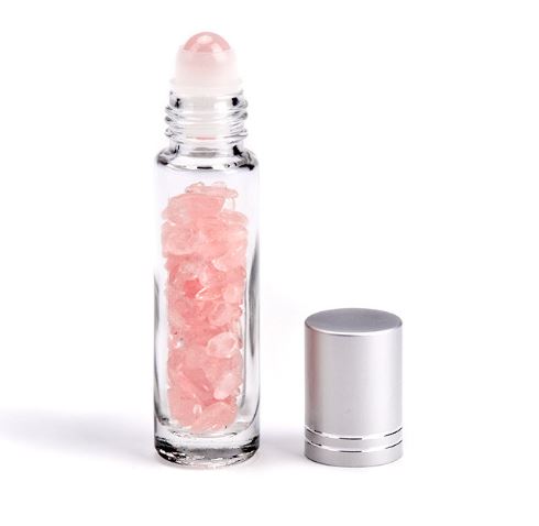 Rose Quartz Crystal Roller Bottle